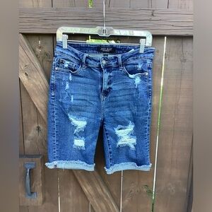 Judy Blue BrandbBermuda Length Jean Shorts